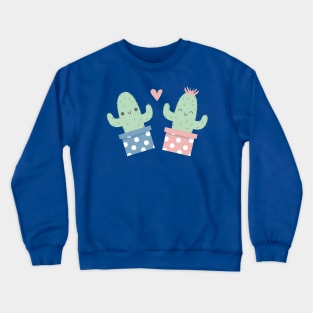 Cute cacti couple Crewneck Sweatshirt